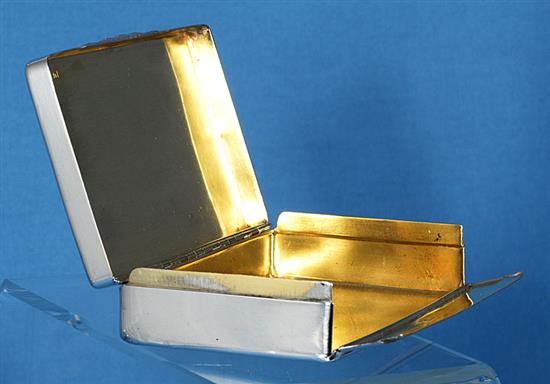 A Victorian silver sandwich box, by William Summers, Length 129mm weight: 10oz/314grms